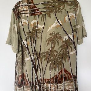 All Saints Tropical Button Down Shirt